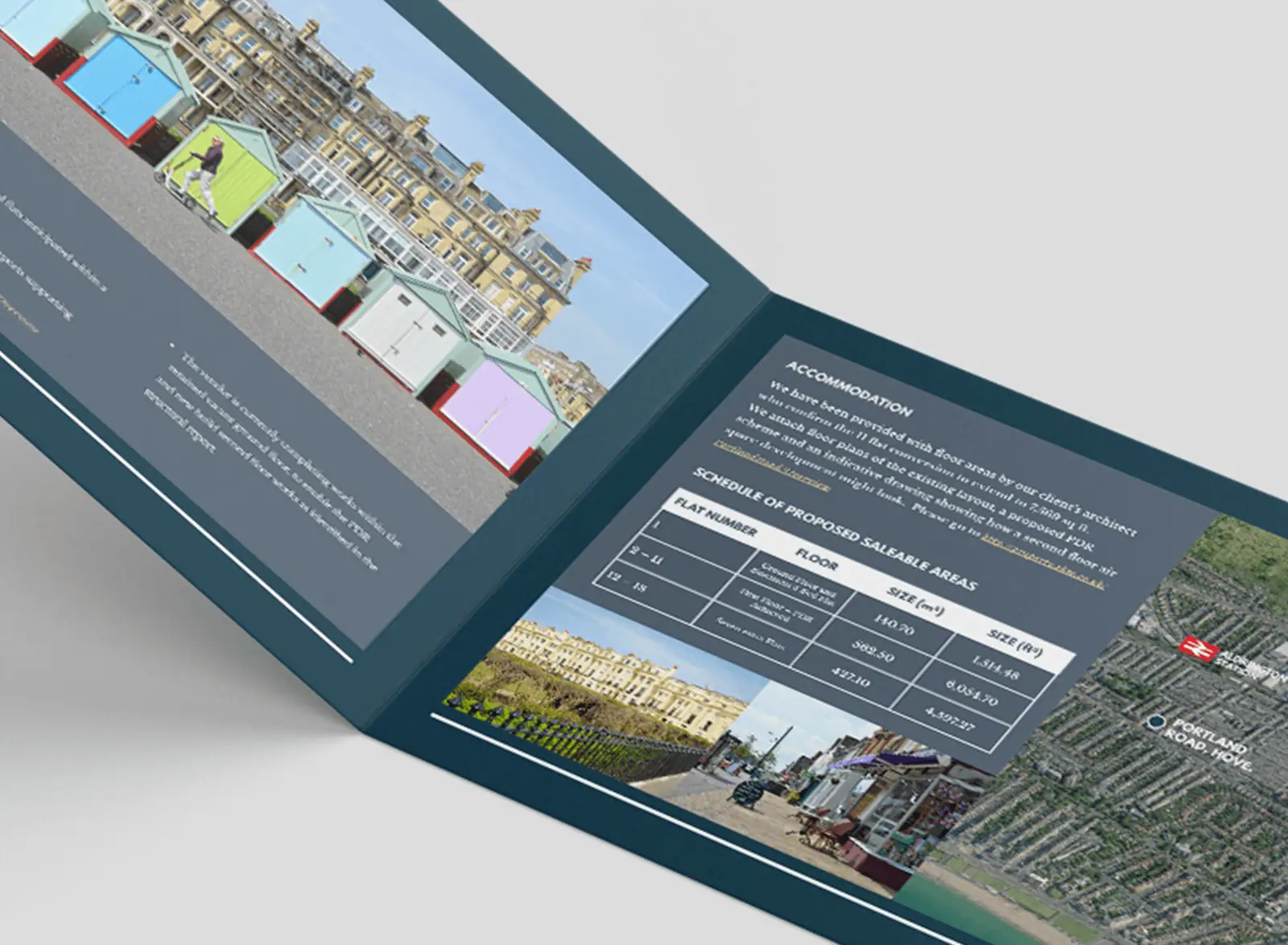 Folded brochure with maps