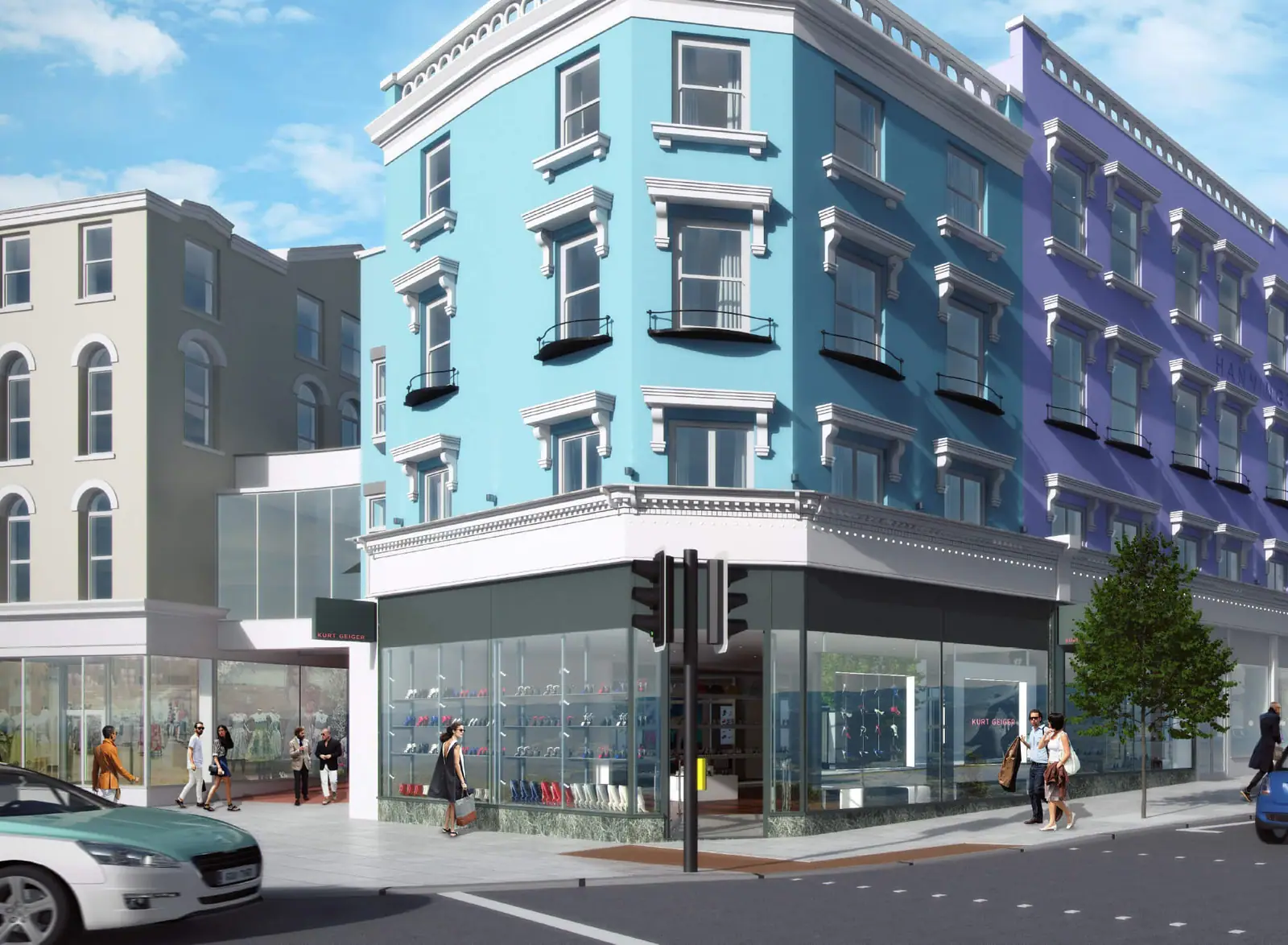 CGI of a new residential corner building
