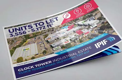 Clock Tower Industrial Estate 'units to let' flyer