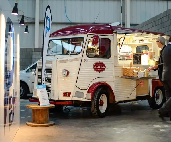 Coffee van at a property launch event