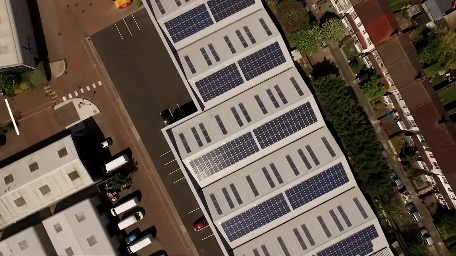 Drone footage of Boundary Business Court