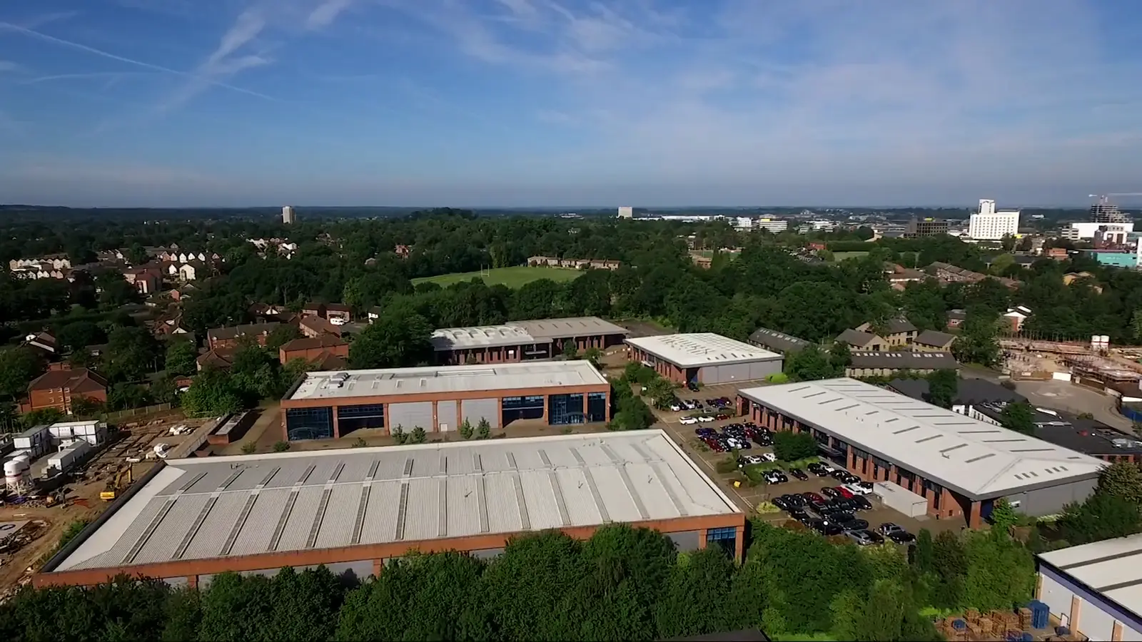 Drone footage of The Sterling Centre