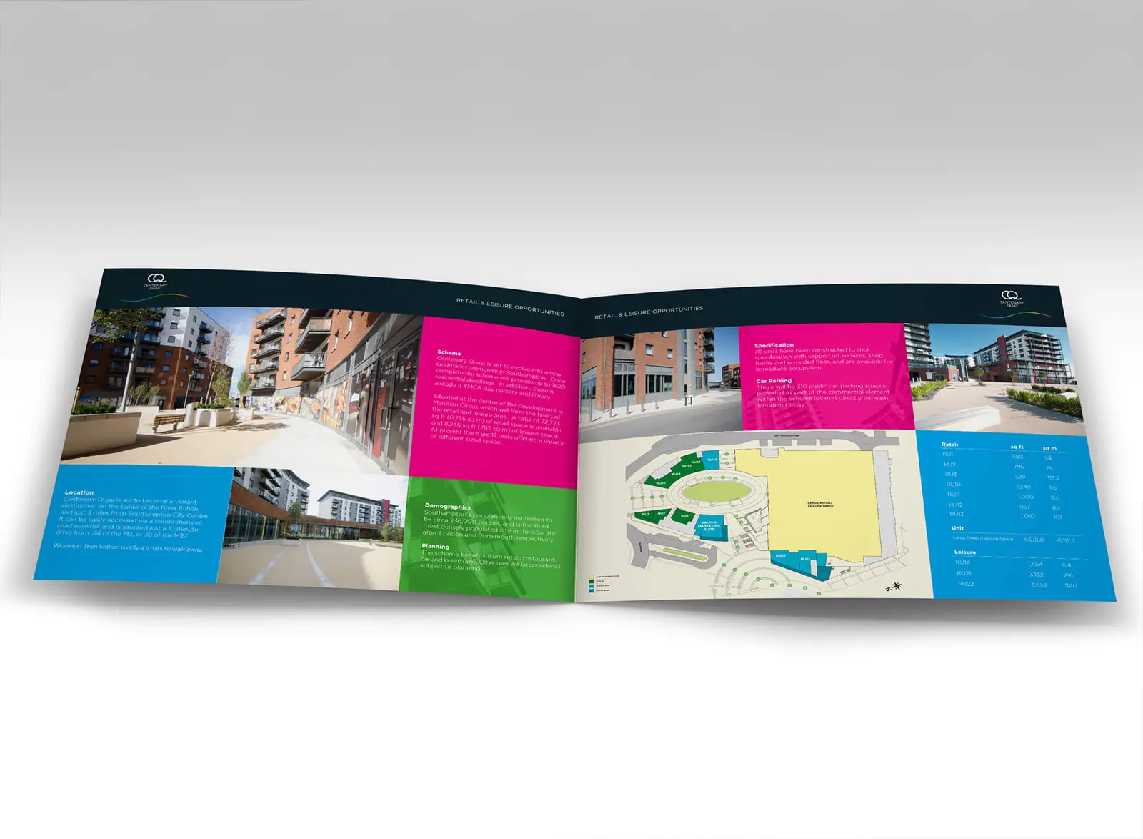 Centenary Quay brochure spread