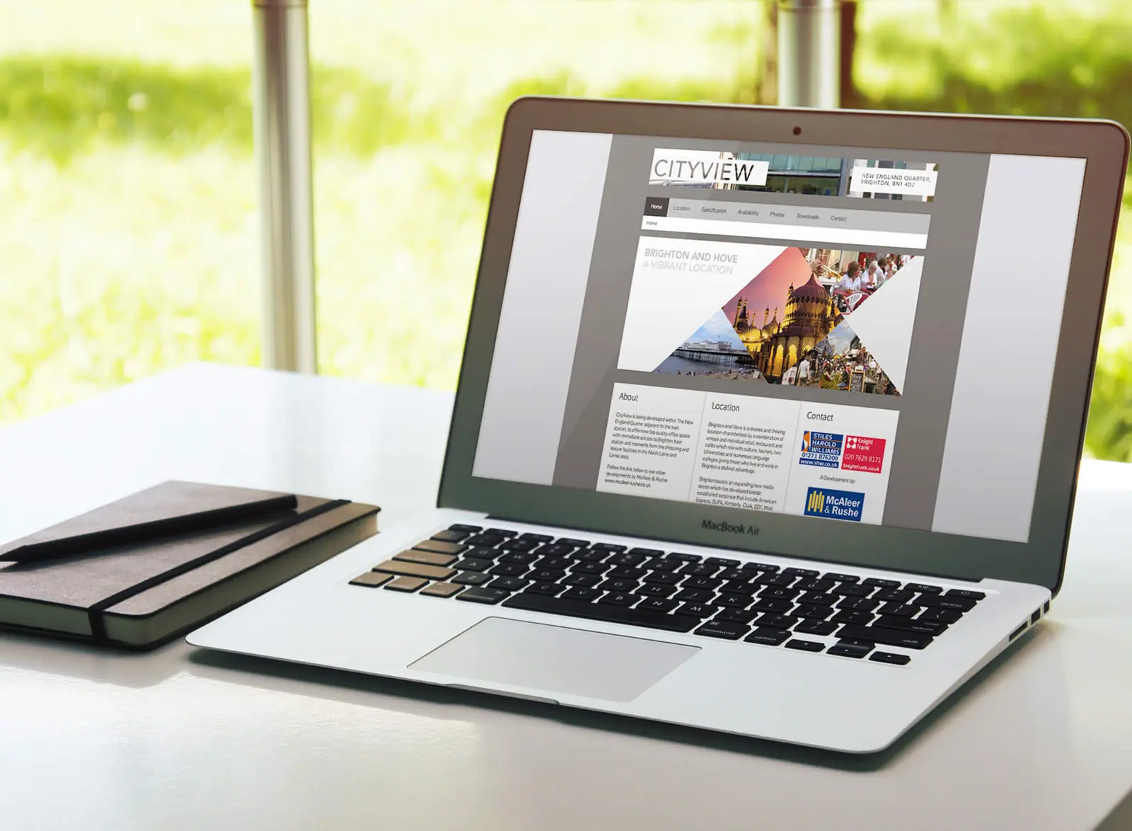 City View website on a laptop