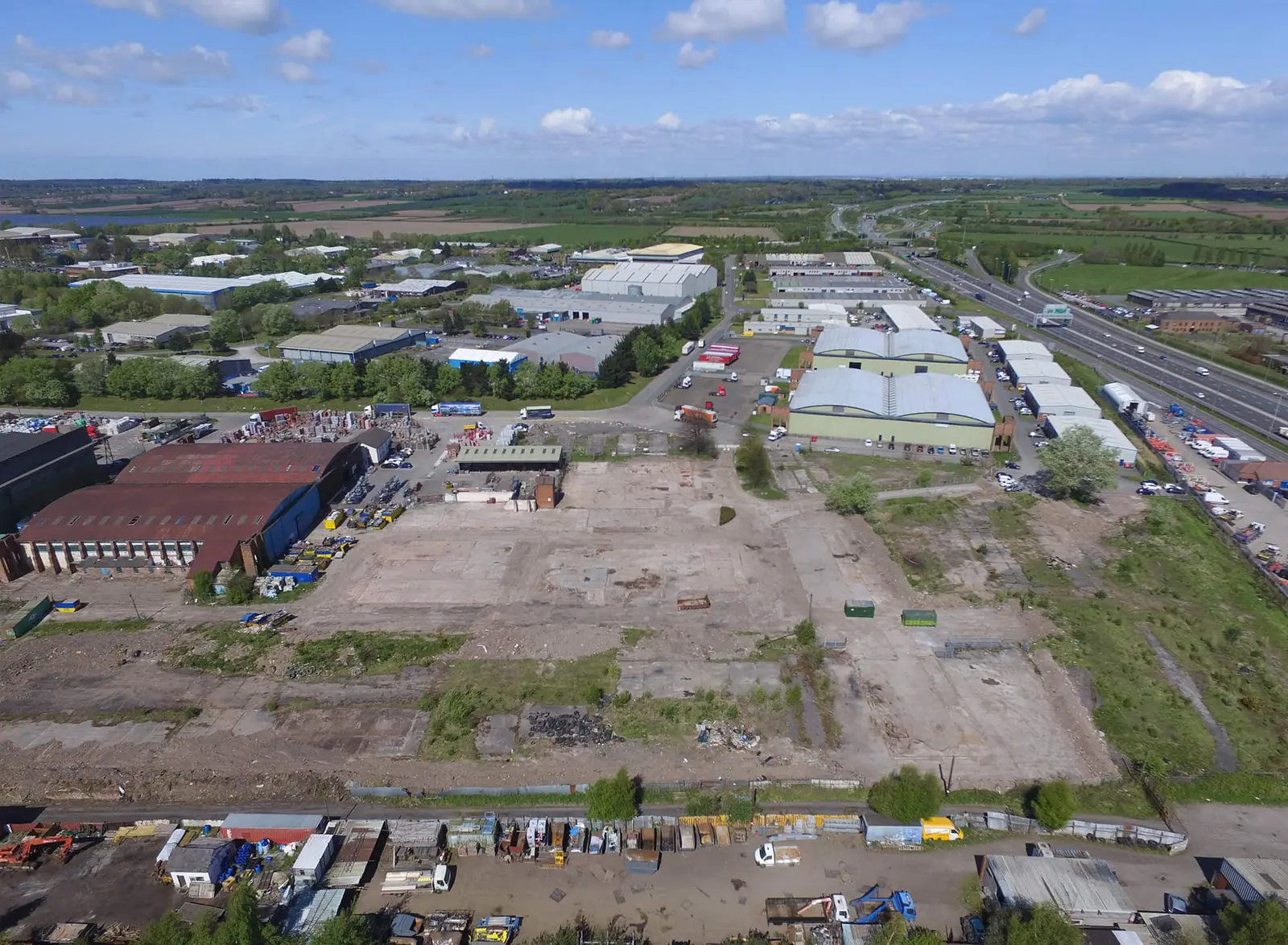 Wide aerial of Deeside Industrial Park
