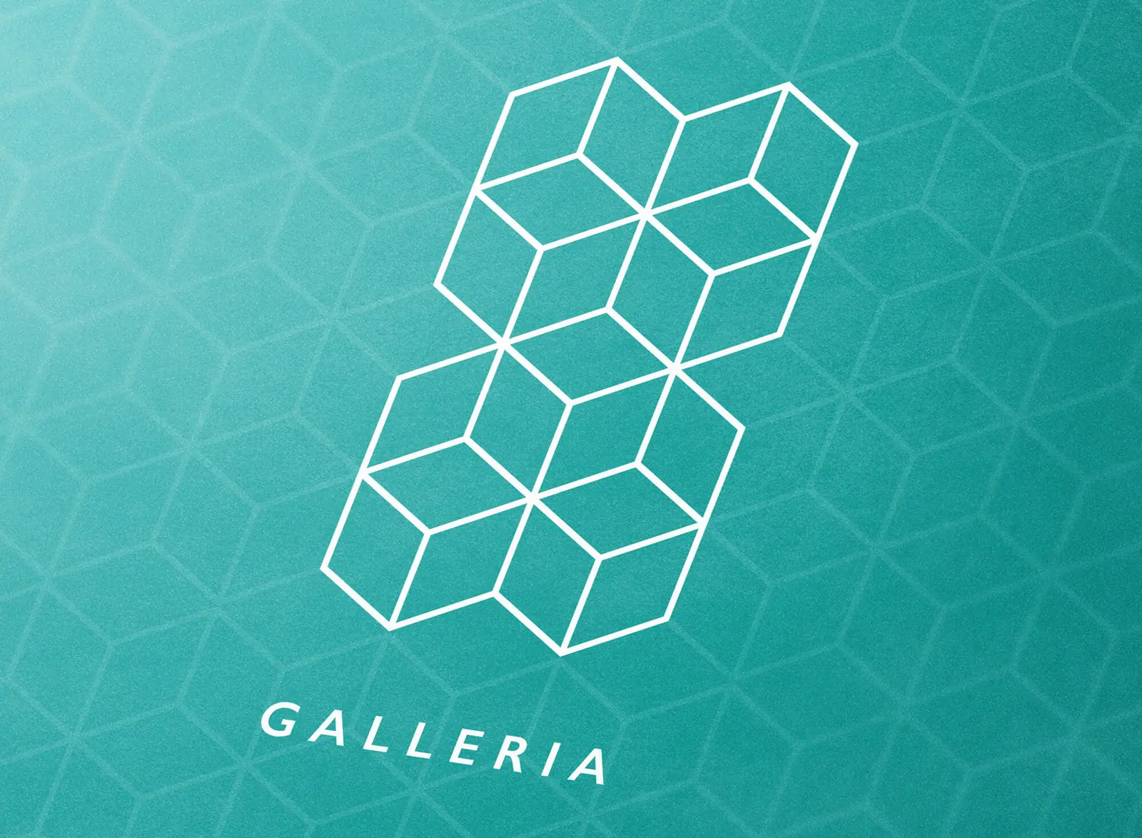 Galleria logo on teal