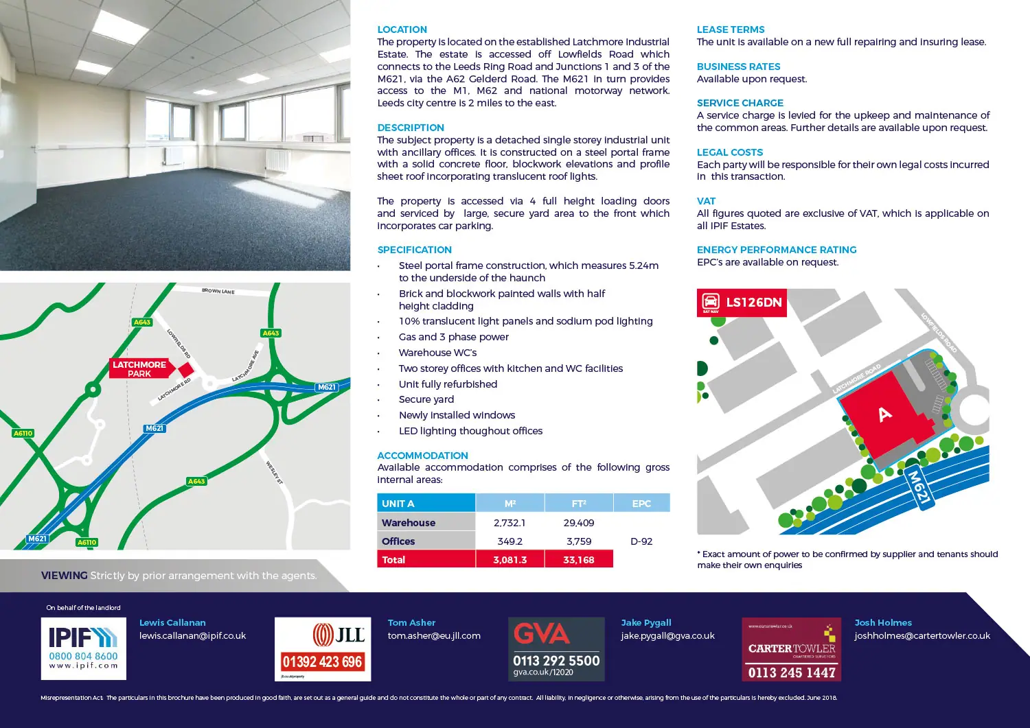 Latchmore Park particulars, specification page