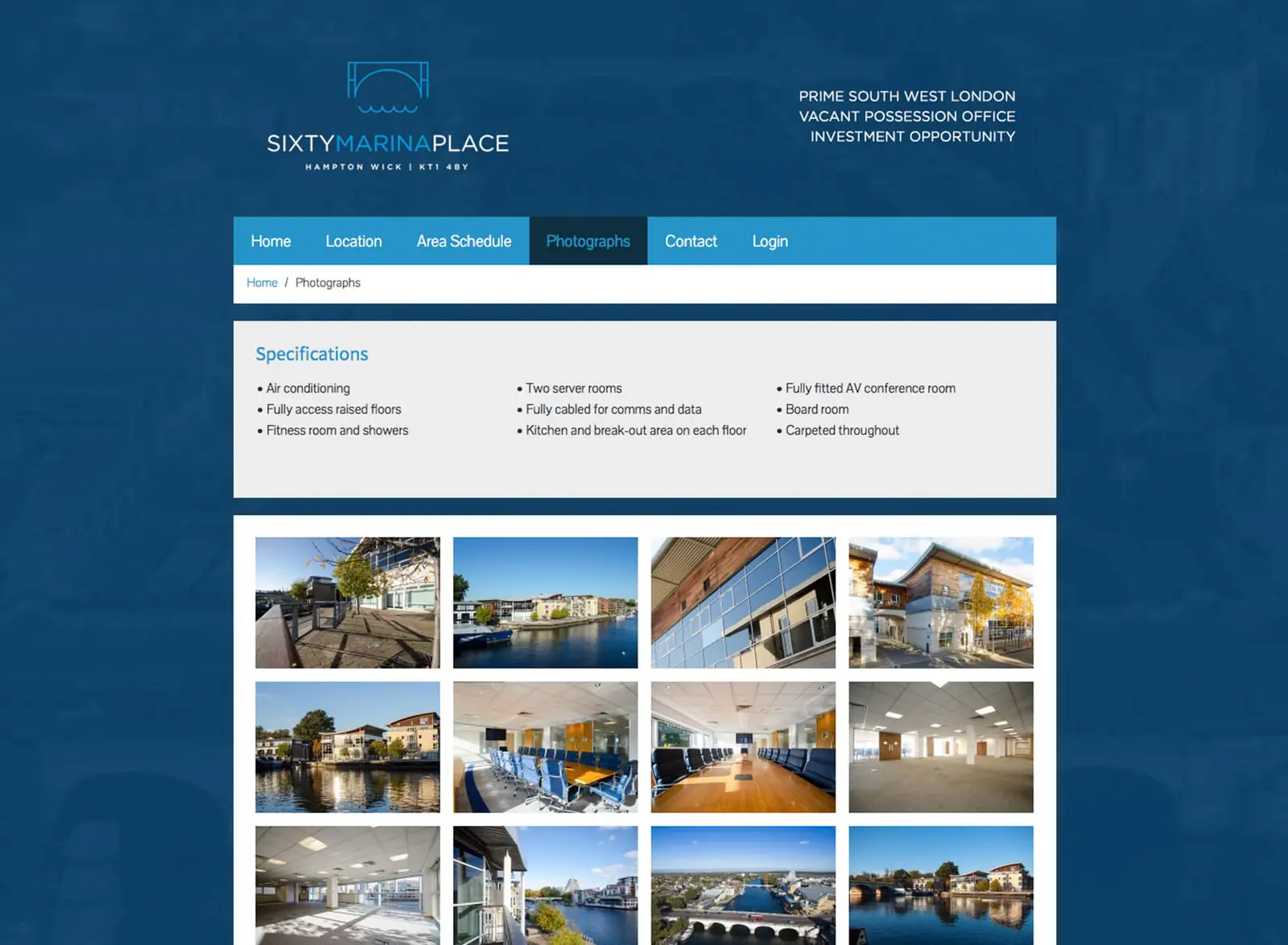 Sixty Marina Place website specification page