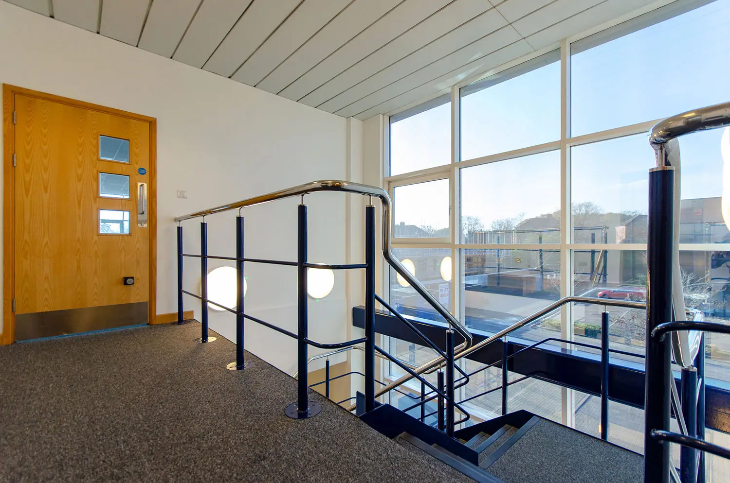 Stair and landing inside a refurbished unit