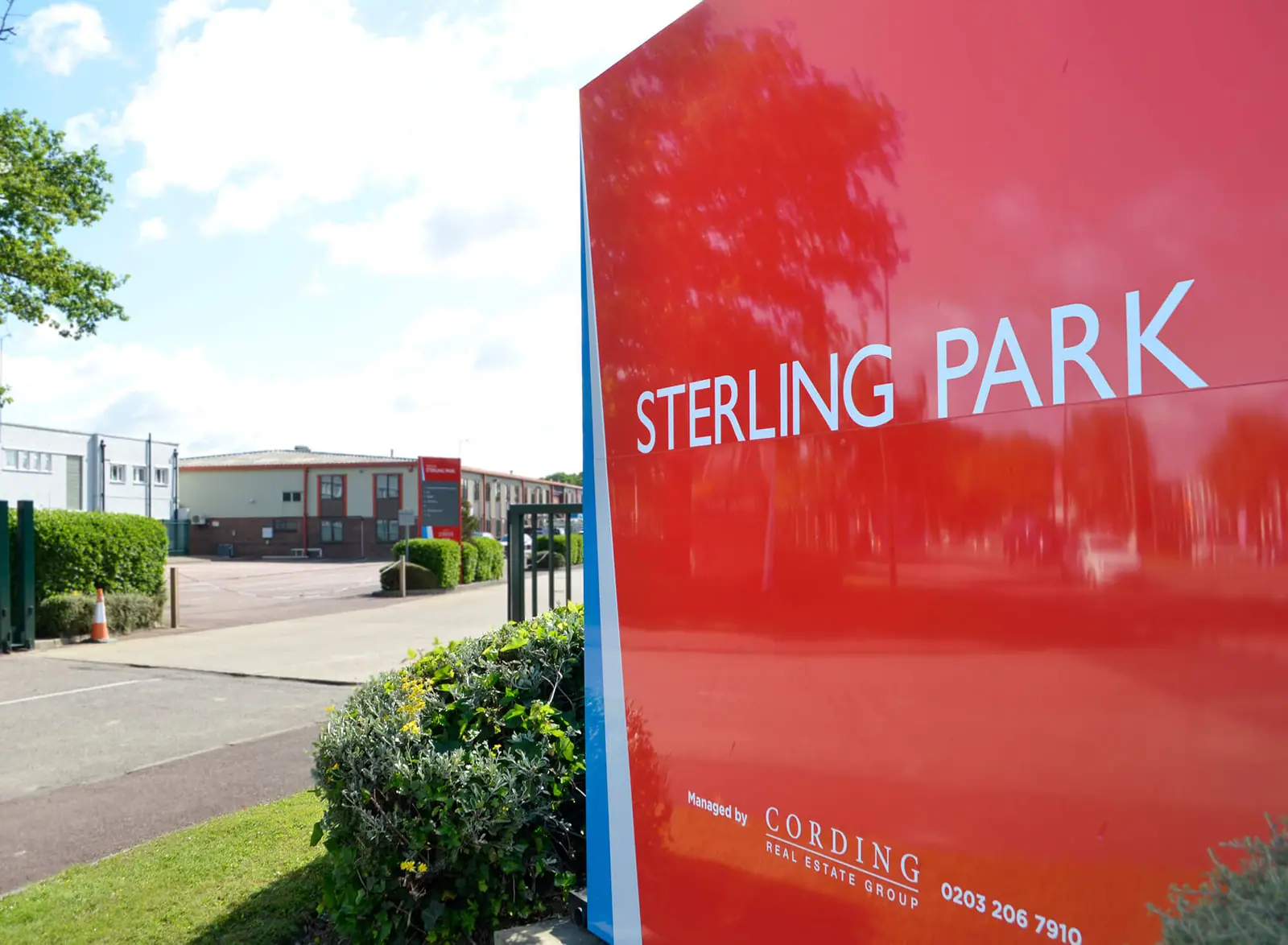 Sterling Park sign facing the main road