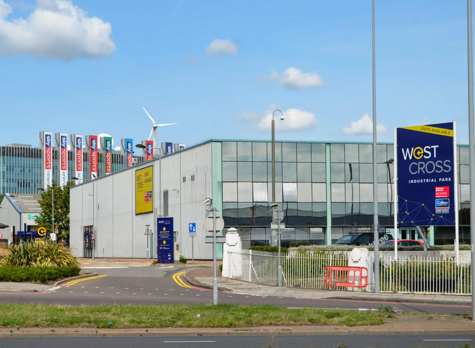 West Cross estate entrance with the totem