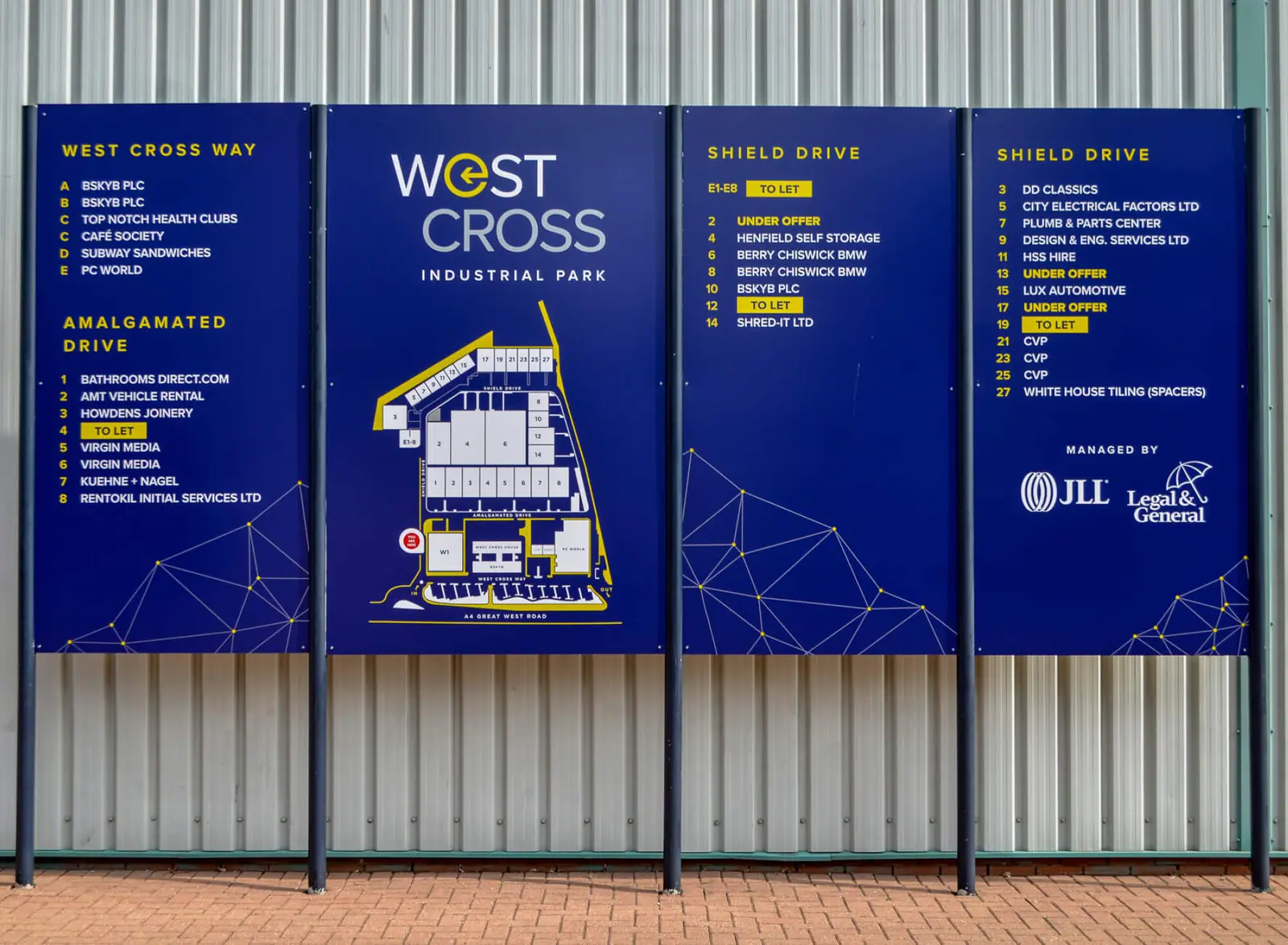 West Cross estate directory boards